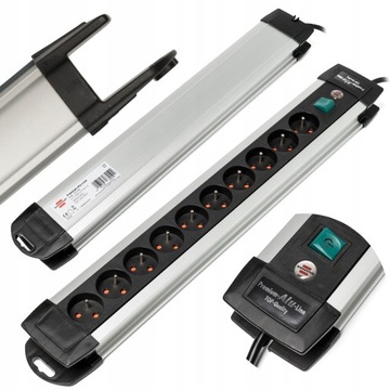 BRENNENSTUHL POWER STRIP 10G 3M PREMIUM-ALU