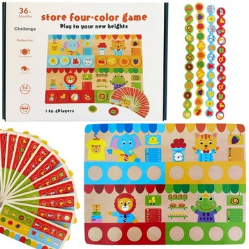 GRA MEMORY MONTESSORI DREWNIANE PUZZLE UKŁADANKA EDUKACYJNA ZWIERZĄTKA
