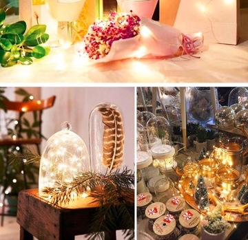 LAMPKI 10 LED DEKORACYJNY do dekoracji 10 szt świąteczne biały ciepły