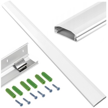 Listwa Maskująca do Kabli Aluminiowa 110cm Biała