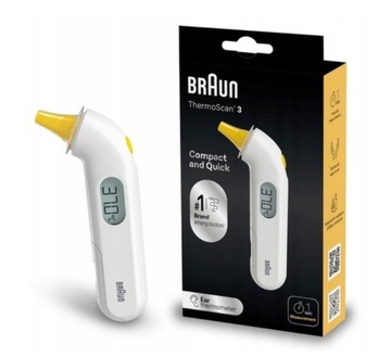 Termometr elektroniczny Braun ThermoScan3 IRT3030 biały (B143)