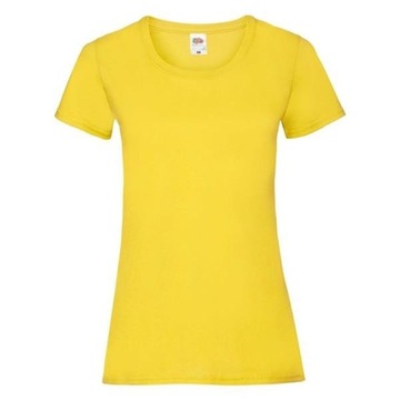 KOSZULKA DAMSKA FRUIT OF THE LOOM T-shirt Yelow S