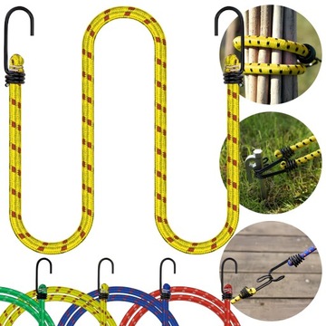 3x РЕЗИНОВЫЕ ТРОСЫ, РЕМНИ, КРЕПЛЕНИЕ БАГАЖНЫХ БРЕЗЕНТОВ, КРЮЧОК