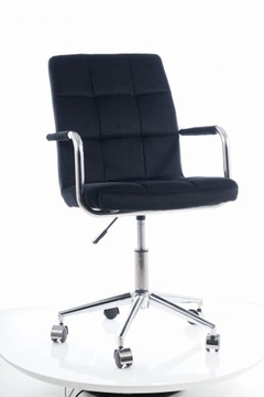 Fotel obrotowy Q-022 velvet czarny BLUVEL19 SIGNA
