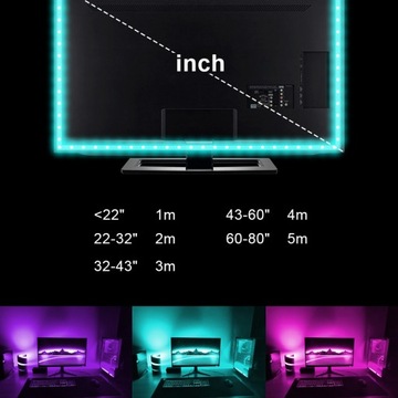 LED STRIP 5050 RGB TV USB BLUETOOTH 2м