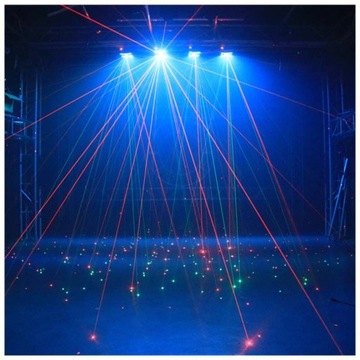 Многоэффектный светодиодный сценический стробоскопический лазер RGBW LIGHT4ME