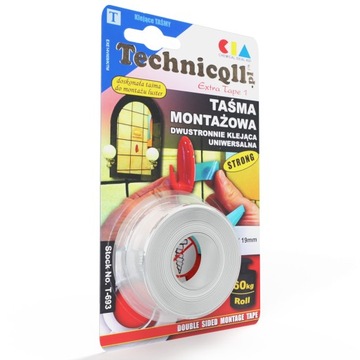ЛЕНТА МОНТАЖНАЯ ДВУХСТОРОННЯЯ 1,5М/19М 60КГ