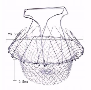 СТАЛЬНАЯ КОРЗИНА ДЛЯ ГОТОВКИ И ЖАРКИ 12 В 1