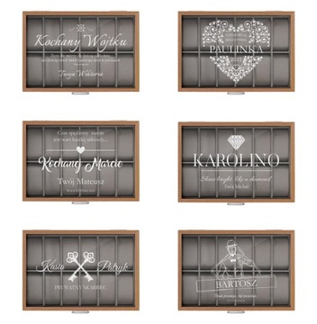 Шкатулка для часов 12 шт. Органайзер с гравировкой Подарок на день рождения