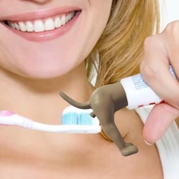 Многоразовые резиновые колпачки для зубной пасты, дозатор для крышек для отходов, коричневый цвет