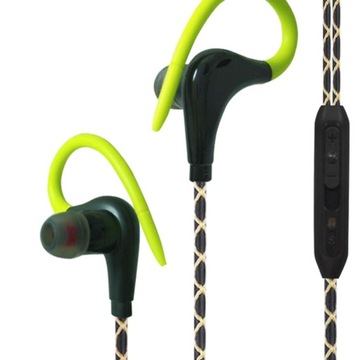 Спортивные наушники Erbuds, разъем Jck 3,5 мм, зеленые