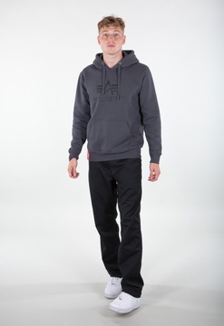 Biela mikina Alpha Industries Basic Hoody greyblack/black XXL