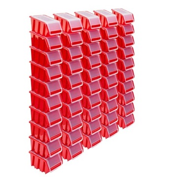 50x Kuweta pojemnik z klapką NPKL8 czerwone