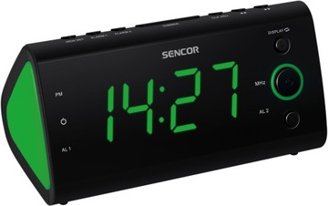 Radio Z Budzikiem PLL FM Zegar LED SENCOR SRC170GN