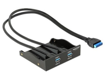 Delock Przedni panel USB 3.0 x2 do zatoki 3,5/5,25 Pin Header