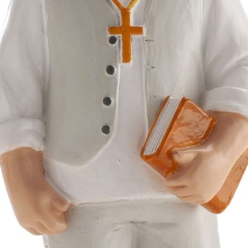 FIGURKA tort CHŁOPIEC Z BIBLIĄ komunia KOMUNIJNA