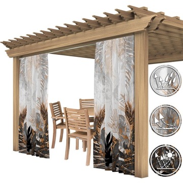 ZASŁONY OGRODOWE 155x200 WODOODPORNE ZASŁONA NA TARAS DO ALTANY TUNEL 096