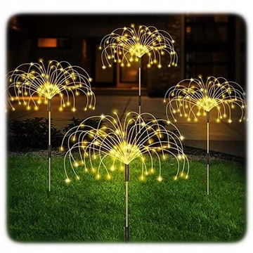 2× LAMPA SOLARNA OGRODOWA Dmuchawiec 120 ledów