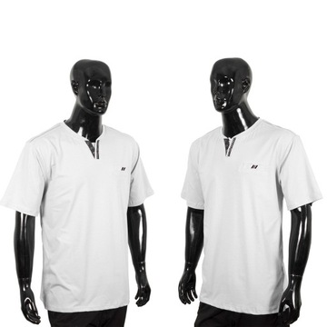 T-SHIRT męski 4XL biały duży rozmiar koszulka 6755 5