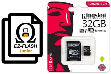 Конфигурация карты microSD емкостью 32 ГБ для EZ-Flash Junior