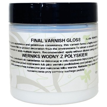 Werniks wodny z połyskiem do decoupage medium zabezpiecza Renesans 110ml