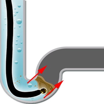 Шланг для очистки труб 15 м черный