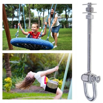 HAK DO HUŚTAWKI HAMAKA MOCOWANIE UCHWYT HUŚTAWKOWY Z SZEKLĄ TEFLON M10x190