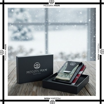 МУЖСКИЙ ТОНКИЙ КОШЕЛЕК ДЛЯ КАРТ ЧЕРНЫЙ ПРАКТИЧЕСКИЙ СОВРЕМЕННЫЙ ПОДАРОК