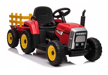 Traktor na akumulator z Przyczepką Pilot 137cm 12V Miękkie koła EVA Czer