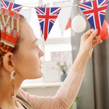 Флаг Великобритании, висящий британское украшение