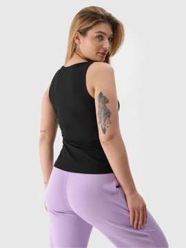 4F ЖЕНСКАЯ ФУТБОЛКА БЕЗ РУКАВОВ TSLEF041 ЧЕРНАЯ XS