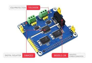 2-канальный изолированный CAN-модуль для Raspberry Pi