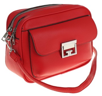Victoria&CO Elegancka Torebka Damska listonoszka kuferek ARC666 Red