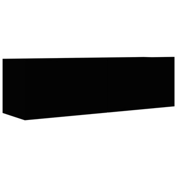 SZAFKA RTV KOMODA STOLIK POD TV LCD CZARNA 100x30x30 cm