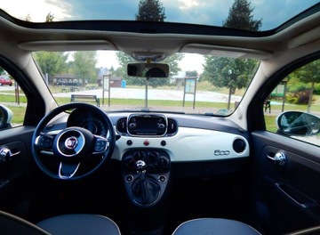 Fiat 500 II Seria 4 1.2 69KM 2016 Fiat 500 1.2 Black &amp; White polift szklany dach parktronik bezwypadkowy, zdjęcie 21