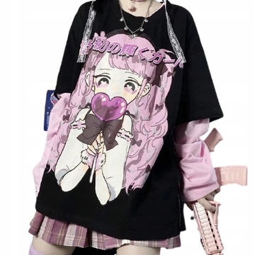 BLUZA ANIME GOTH GRUNGE harajuku Hikigawa