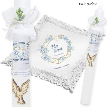 КРЕЩЕННАЯ СВЕЧА и КРЕЩЕННАЯ КЕПОЧКА для мальчика и девочки от КОРОНКИ ВК