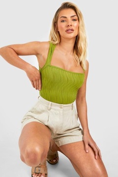 TC14207 *BOOHOO TESKTUROWE BODY BEZ RĘKAWÓW L