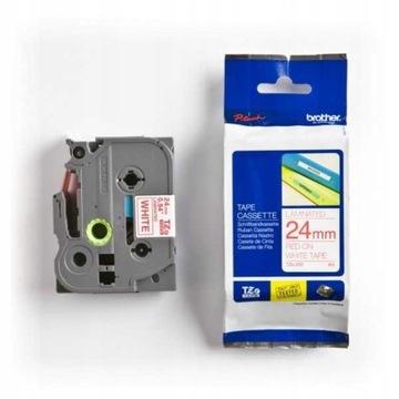 TAŚMA ORYGINAŁ BROTHER TZe-252 TZe252 24mm 8M R/WH