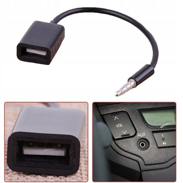 3,5-мм штекер AUX Audio Jack к гнезду USB 2.0