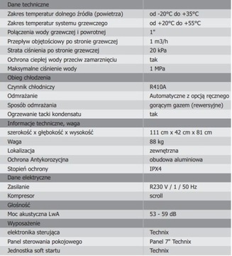 Моноблочный тепловой насос TECHNIX TX-9500 МОЩНОСТЬ 9,5кВт