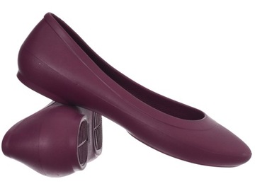 BALERINY DAMSKIE - CROCS - OLIVIA II LINED FLAT 203404-504 ŚLIWKOWE