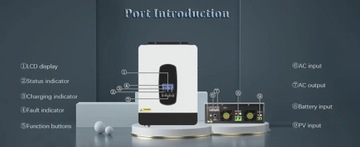 Солнечный инвертор MPPT мощностью 3 кВт для автономного гибридного ИБП 24 В, 3200 Вт, 450 В, островной электросети