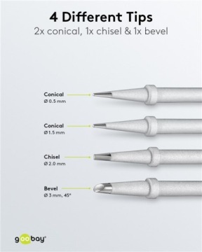 Набор насадок для паяльной станции AP 2 с 4 разными жалами.