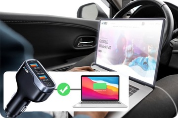 АВТОМОБИЛЬНОЕ ЗАРЯДНОЕ УСТРОЙСТВО Webski 60 Вт 2xUSB 2xUSB TYPE-C PD 30 Вт QC LED