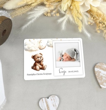 ФОТОМАГНИТ на холодильник Спасибо гостям Крещение годовалого ребенка.