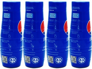 4x СИРОП КОНЦЕНТРАТА PEPSI COLA ДЛЯ НАСЫЩЕННОГО НАПИТКА SODASTREAM 9 Л, 440 мл