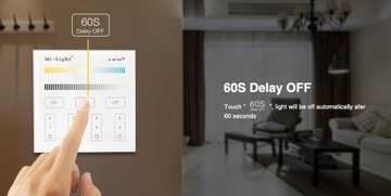 СЕНСОРНЫЙ пульт дистанционного управления Milight B2 CCT с лентой НАСТЕННЫЙ