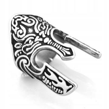 КОЛЬЦО С ПЕЧАТКОЙ Греческая Спарта Шлем обручальное кольцо 245