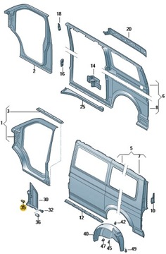 ПРУЖИНА БЕЗОПАСНОСТИ ТОПЛИВНОЙ ЗАСЛОНКИ VW T5 T6